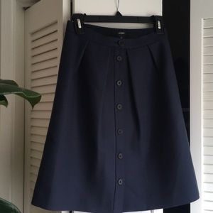 A-line, 100% Wool J Crew Skirt